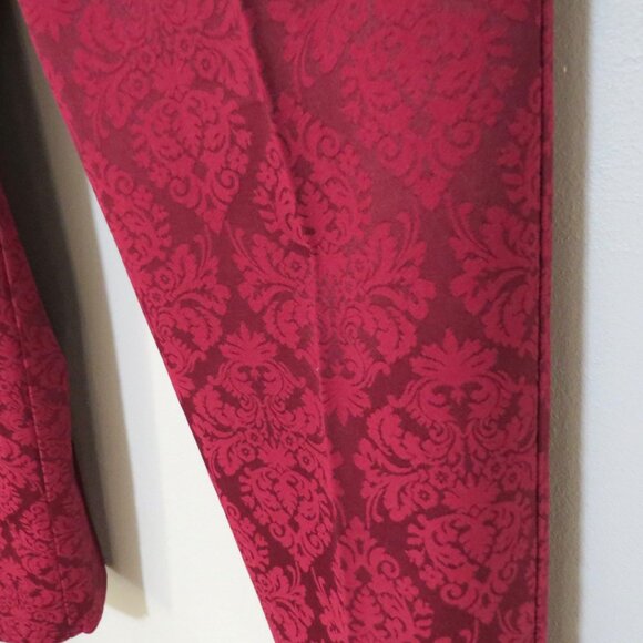 Old Navy Cranberry Pixie Jacquard Trousers Size 12 - Picture 7 of 13